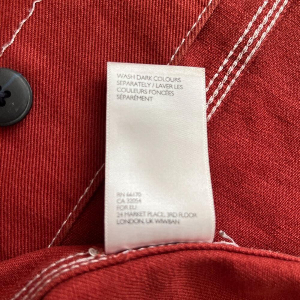 Urban Outfitters Utility Chore Jacket in Rust, XS, Workwear, Burnt Red Fall Coat - Picture 8 of 11